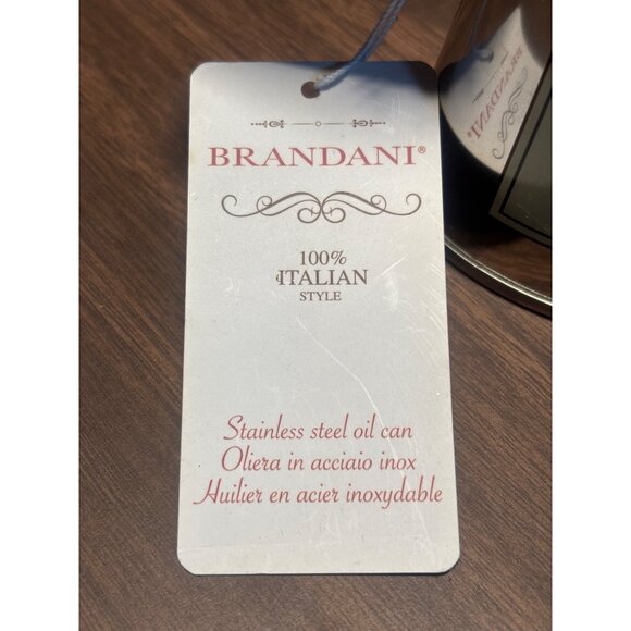 Brandani Olio D'Oliva Olive Oil Container Italian Stainless Steel Drip-Free Spou - Picture 2 of 11